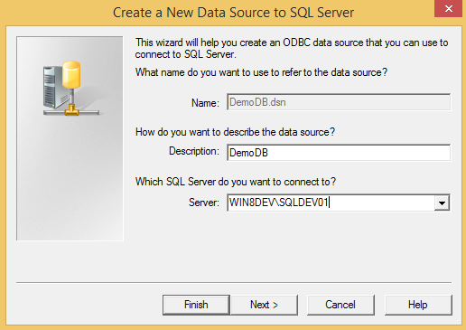 MS Access Create link to SQL Server screenshot