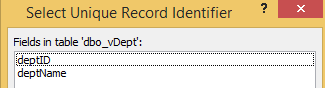 Select Unique Record Identifiers screenshot