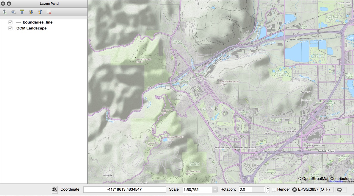 Golden Area OpenStreetMap OCM Template screenshot