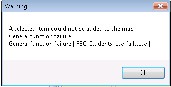 ArcGIS Lame Error Message 1