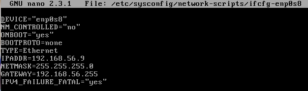 Network Scripts for Static IP Screenshot