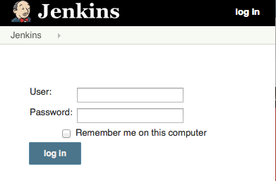 Jenkins Log in Screenshot