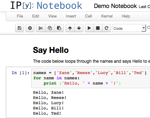 iPython Notebook Example